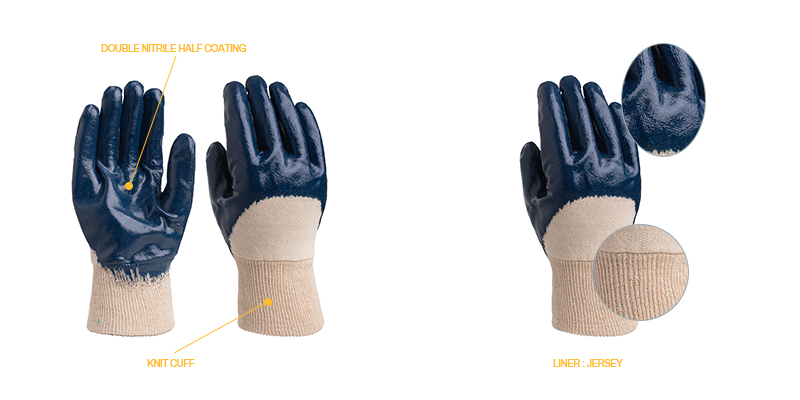 Knit cuff Heavy nitrile gloves | Heavy nitrile gloves | Coated gloves