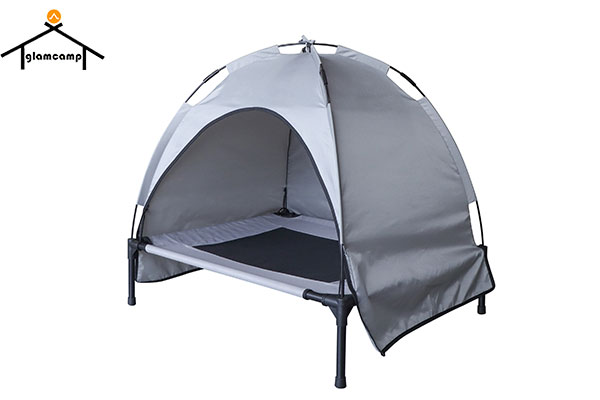 The canvas material is waterproof and helps keep the inside of the tent dry, even in wet weather. The dome shape of the tent also allows for better ventilation, so you won't be sullen inside.