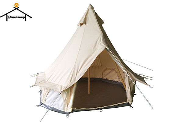 Mini bell tents are a great option for those looking for a small, lightweight tent. It's easy to install and remove, making it perfect for camping in nice weather.     Wooden support rod	Stopturdy material	Top	Anti-mosquito screens