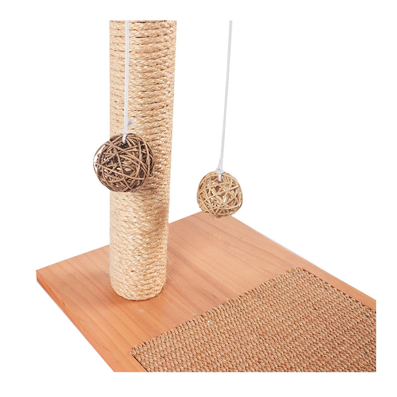 Self - hi solid wood cat toy with sisal board pet product