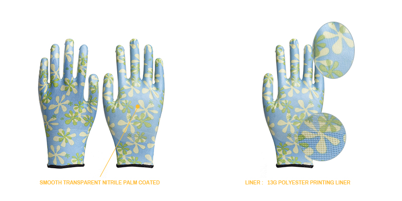 13G printing nitrile gloves | 13G smooth gloves | 13G nitrile gloves
