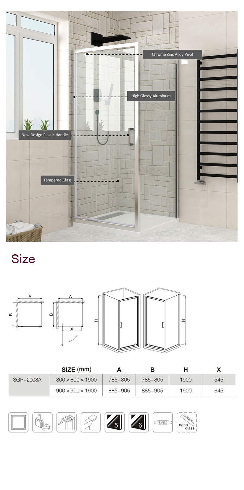 shower door enclosures frameless