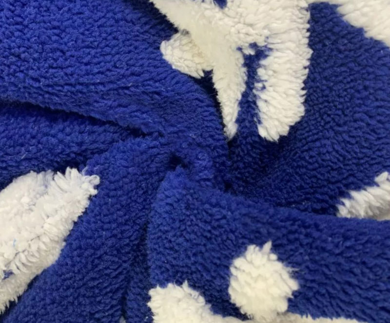 Blue color double layer snowflake design Christmas blanket 1110201