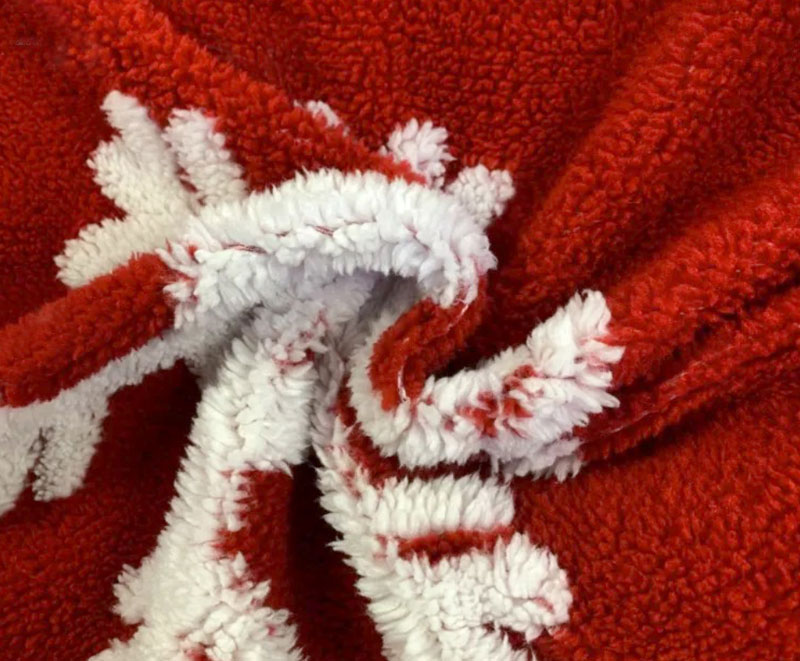 Christmas blanket with red double layer snowflake design 1110202