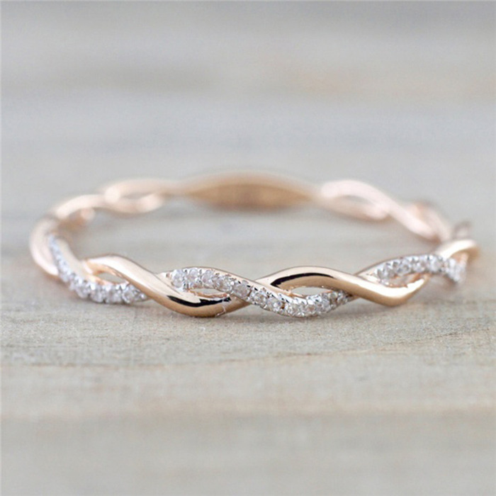Rose Gold Twist Classical Ring