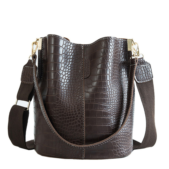 Luxury PU Leather Bag Bucket Bag Handbag