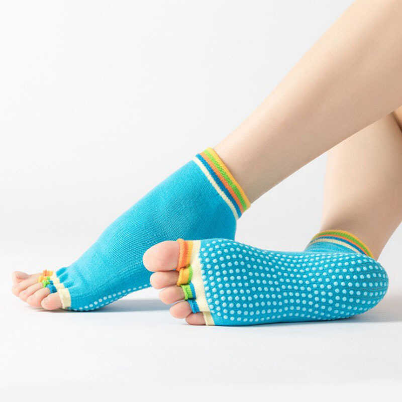 China Blue Yoga socks