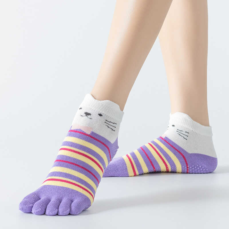 Custom Purple Yoga socks