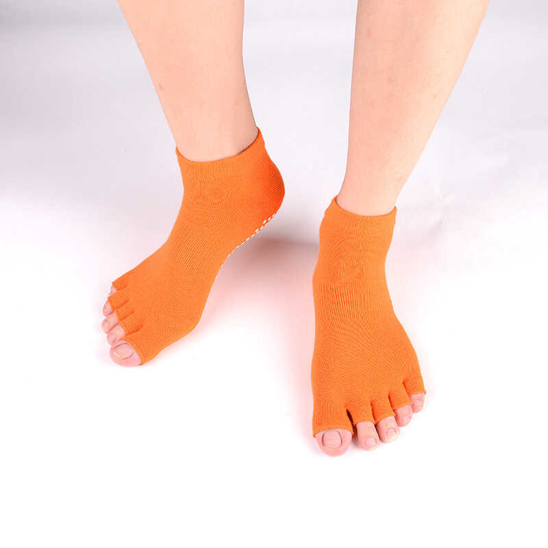 Orange Ladies Yoga socks