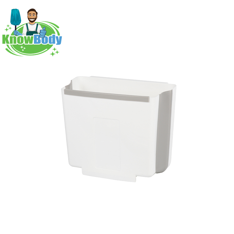 Collapsible waste bin for bathroom