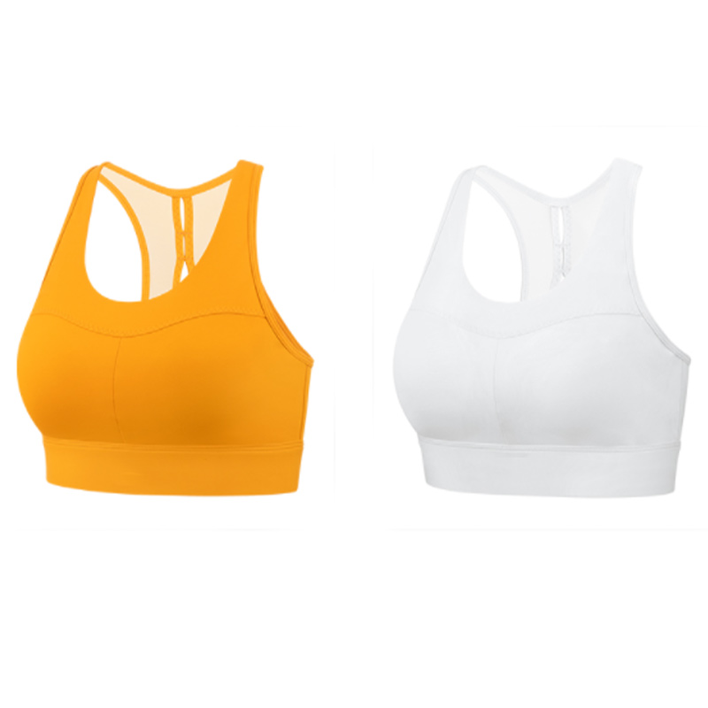 Wholesale custom fitness yoga bra top plus size elastic athletic running jogging training padded sports bra