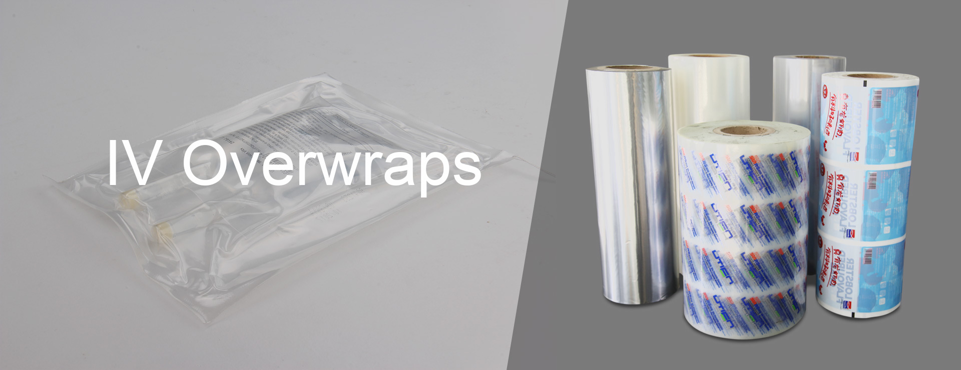 Package material for IV overwraps