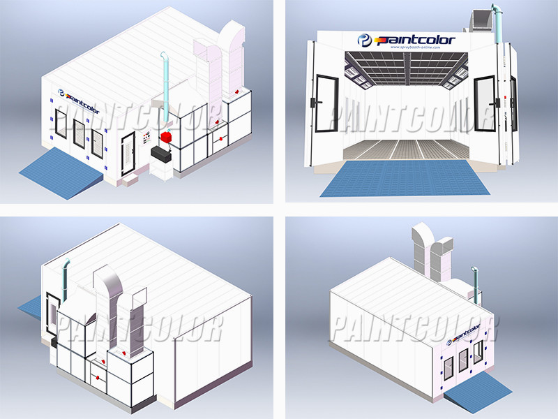 Fully down-draft diesel burner car paint booth | car paint booth | spray booth