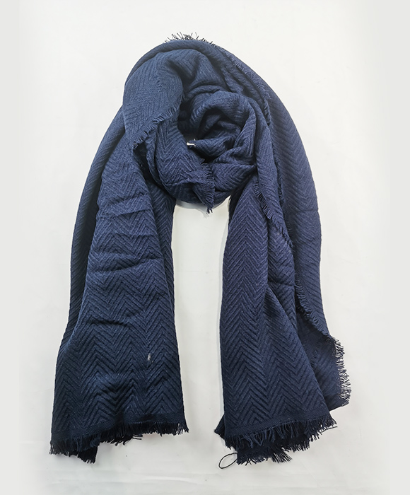 Custom Solid Blue Knitted Scarf