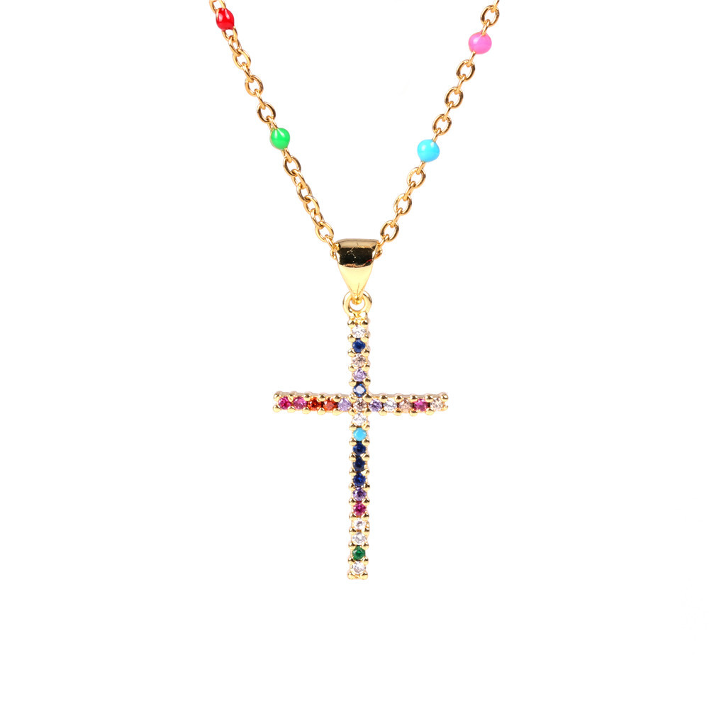 Set auger cross necklace