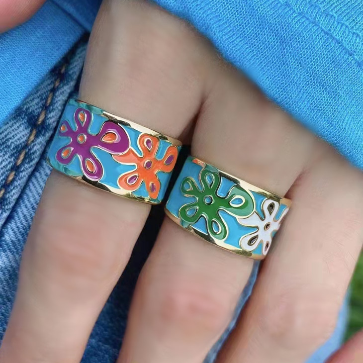 colored glazed rings