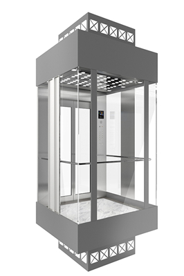 Rose gold Mirror Etching Home Elevator