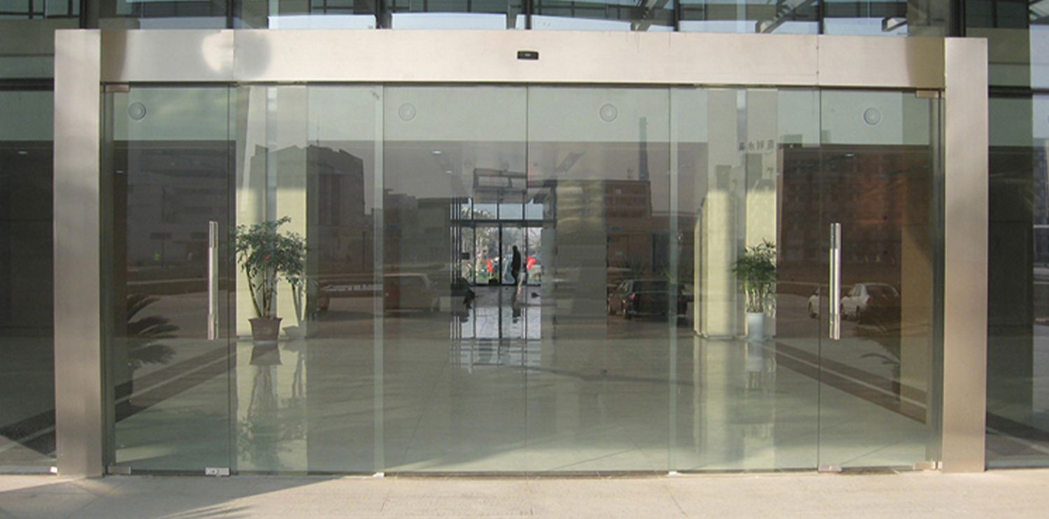 Fancy Glass Design Entrance Sliding Doors For Lobby