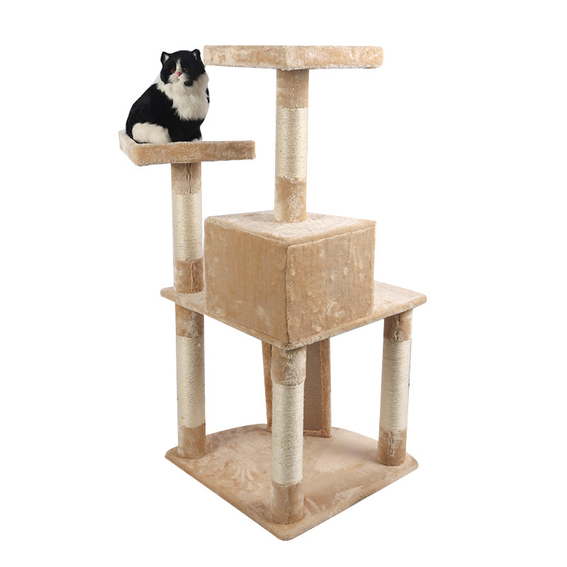 Small brown cat climbing frame pet product
