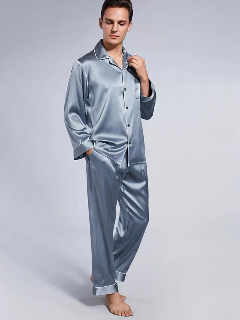 Custom Satin Men's Pajama Set | Men's Pajama Set | Satin Pajama Set
