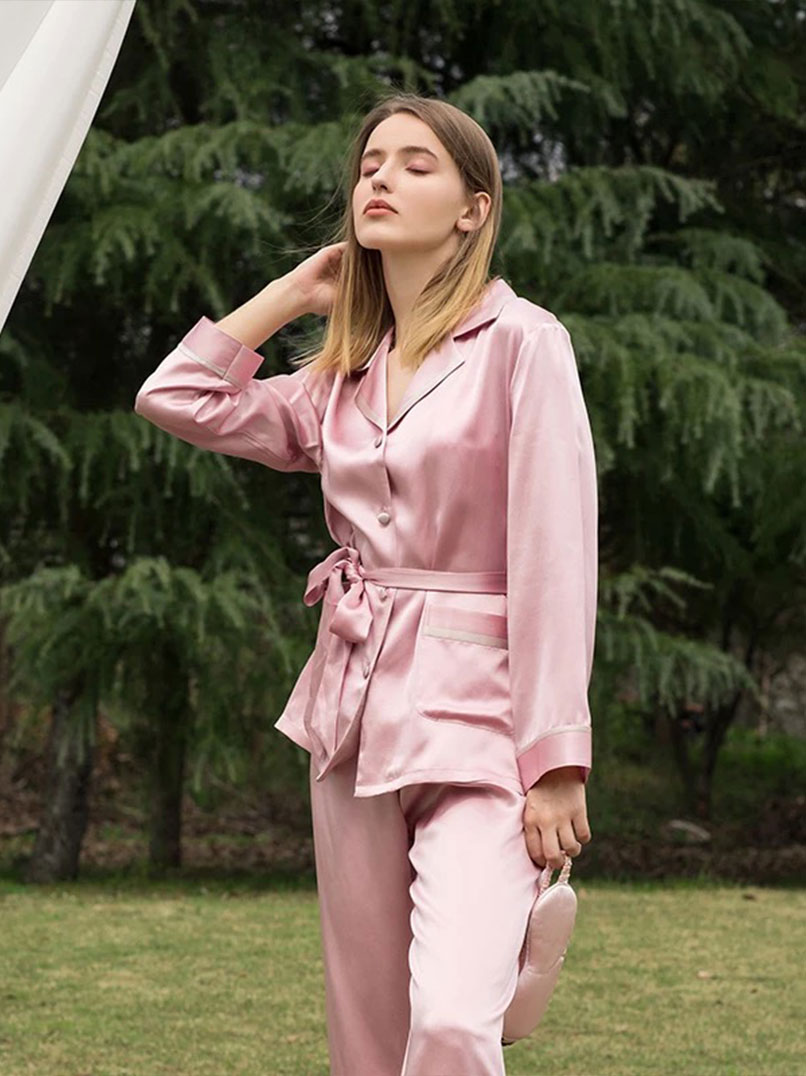 Brand Lady High Quality 100% Silk Pajamas | Brand Silk Pajamas | Lady Silk Pajamas