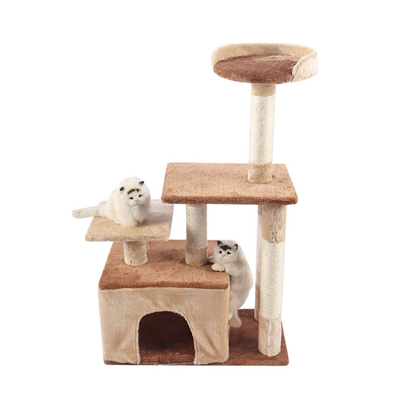 Double color cat climbing frame with cat nest pet supplies