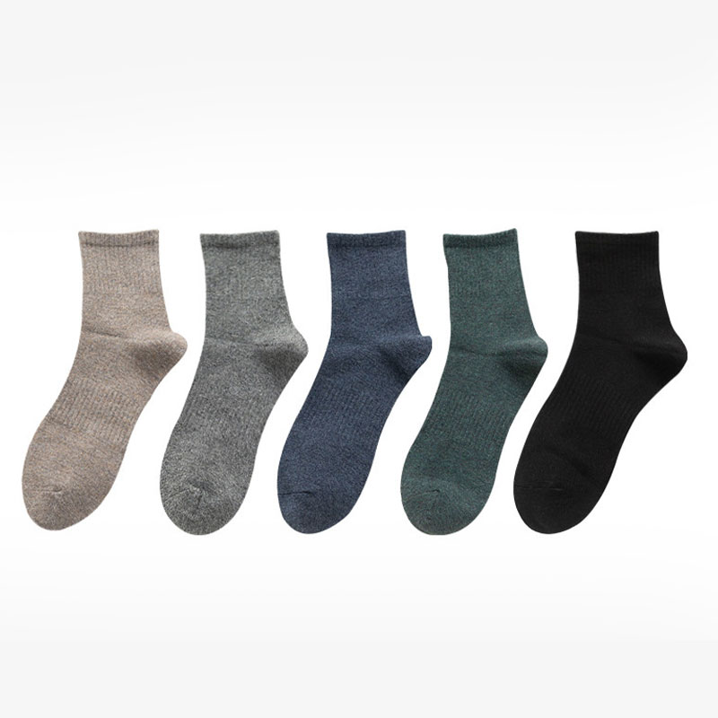 Wholesale pure color cotton business men dress sock