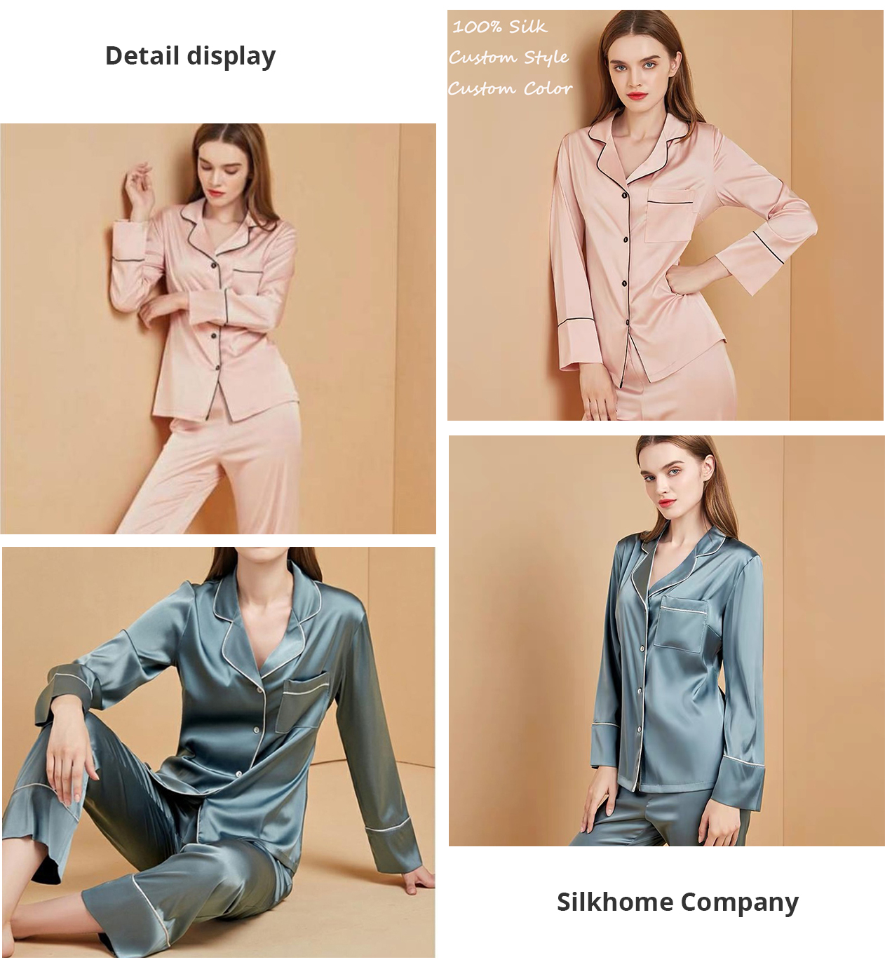Satin Long Sleeve Button Down Soft Silk Nightwear For Womens | Long Sleeve Silk Nightwear | Button Silk Nightwear