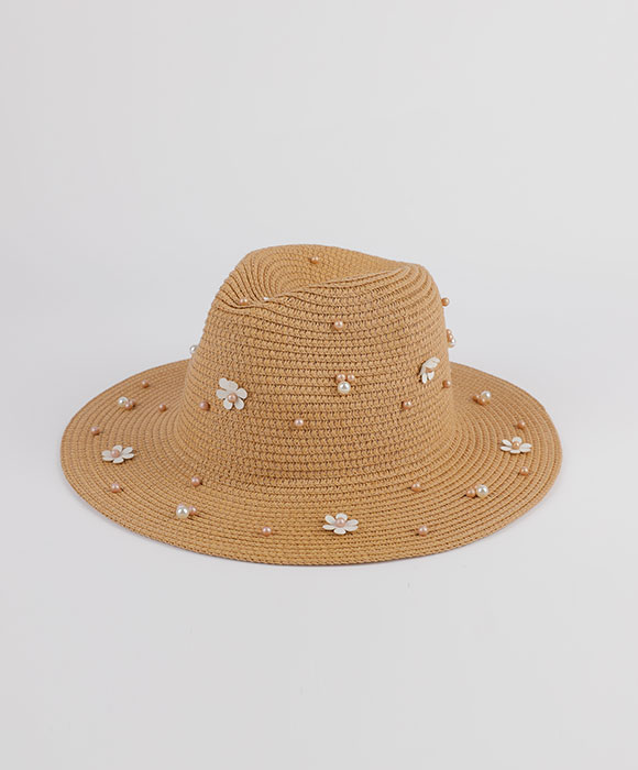 Flower Decor Straw Hat