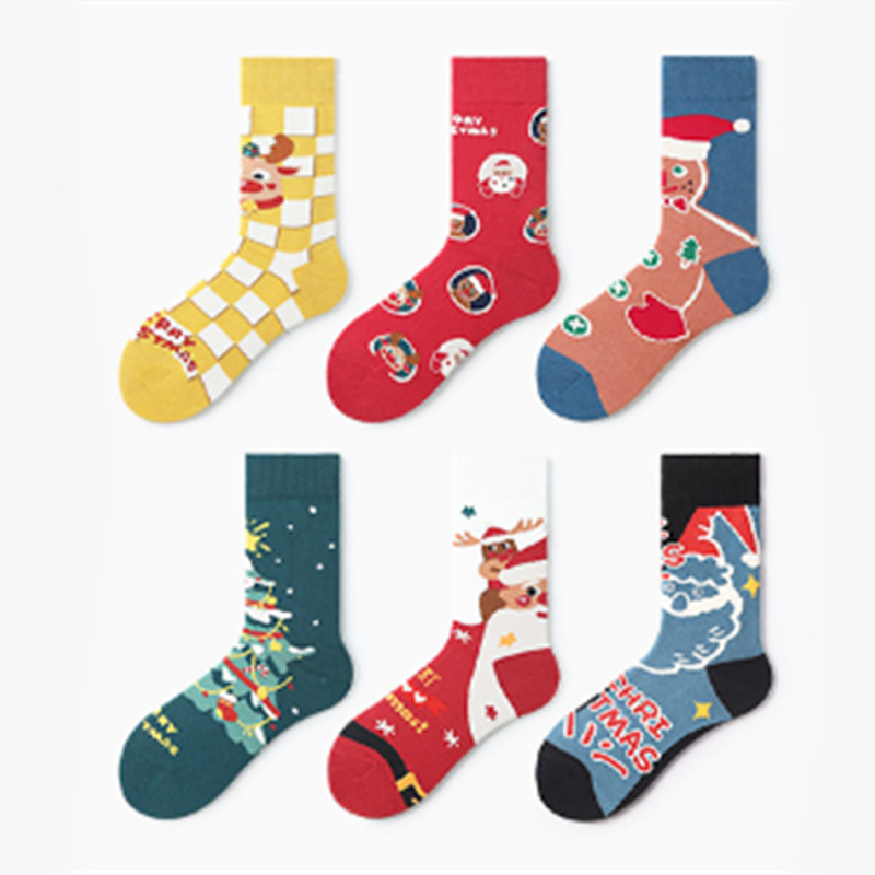 Women winter christmas present crew socks