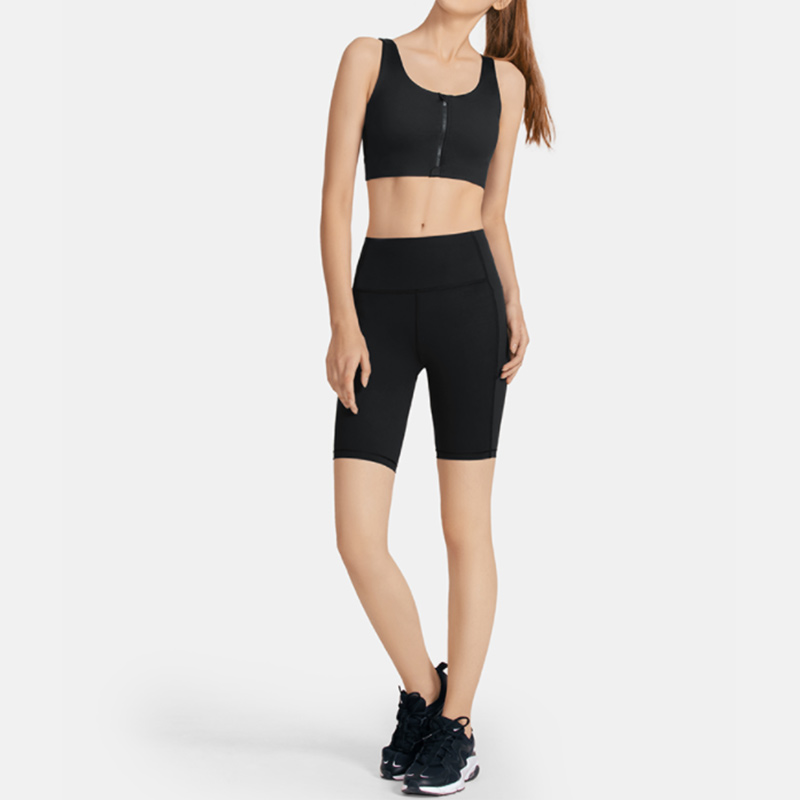 new design full coverage workout gym sports bra front zipper fitness women yoga bra