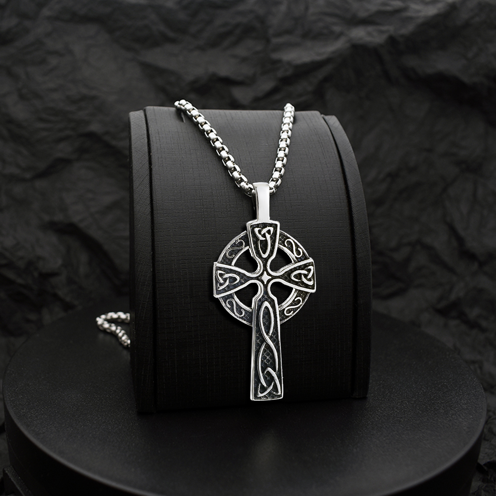 316L Stainless Steel Celtic Cross Necklace