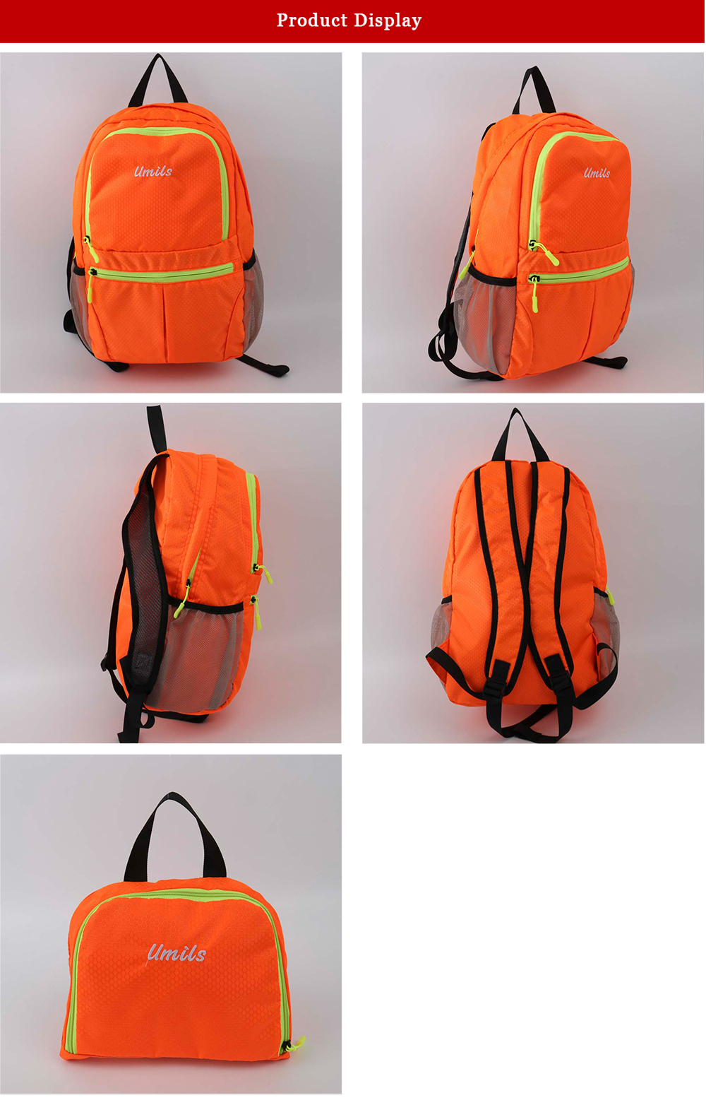 Customized Orange Sport Backpack | Orange Sport Backpack | Fitness Accessories Sport Backpack