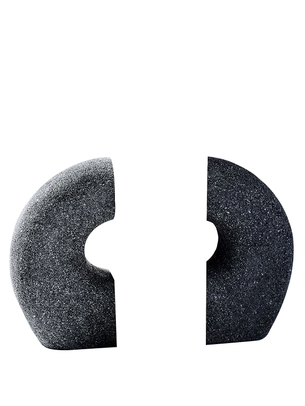 Grey lava bookends (set of 2)