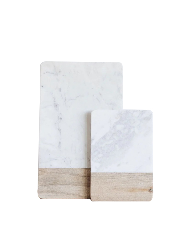 Marble serving tray - grey