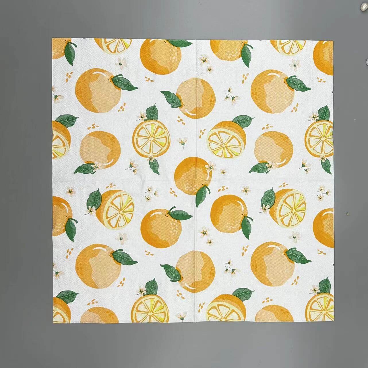  Lemon Printed Elegant Napkins