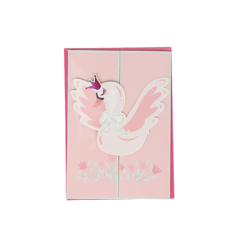 Pink Swan Greeting Card