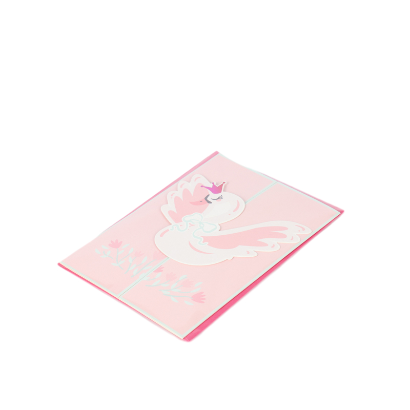 Pink Swan Greeting Card