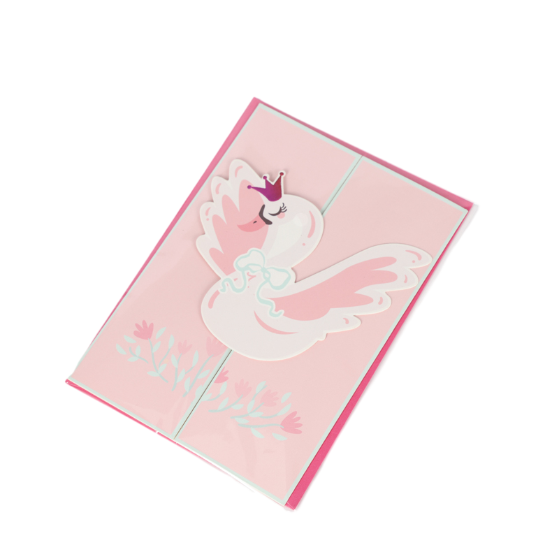 Pink Swan Greeting Card