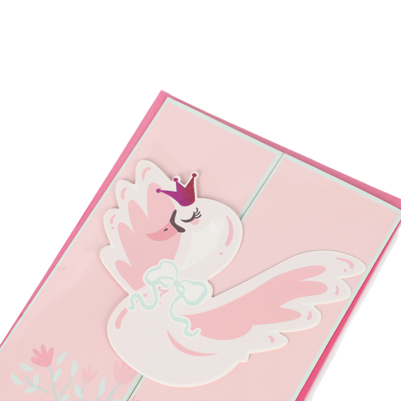 Pink Swan Greeting Card