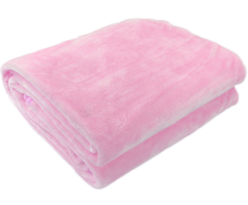 Cute pink durable polyester raschel blanket 1150101