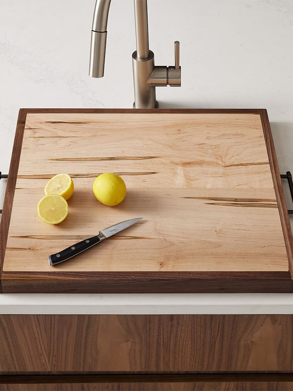 Half sink cutting board
