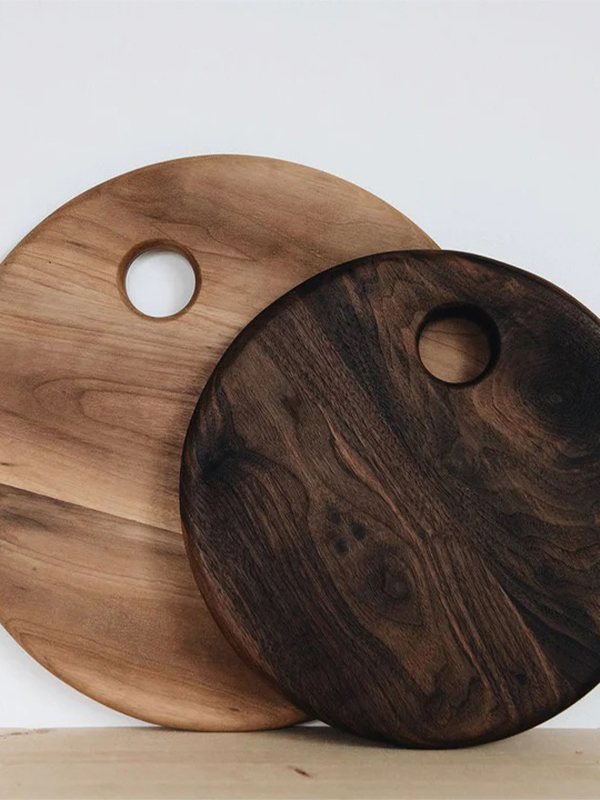 Wooden round serving board