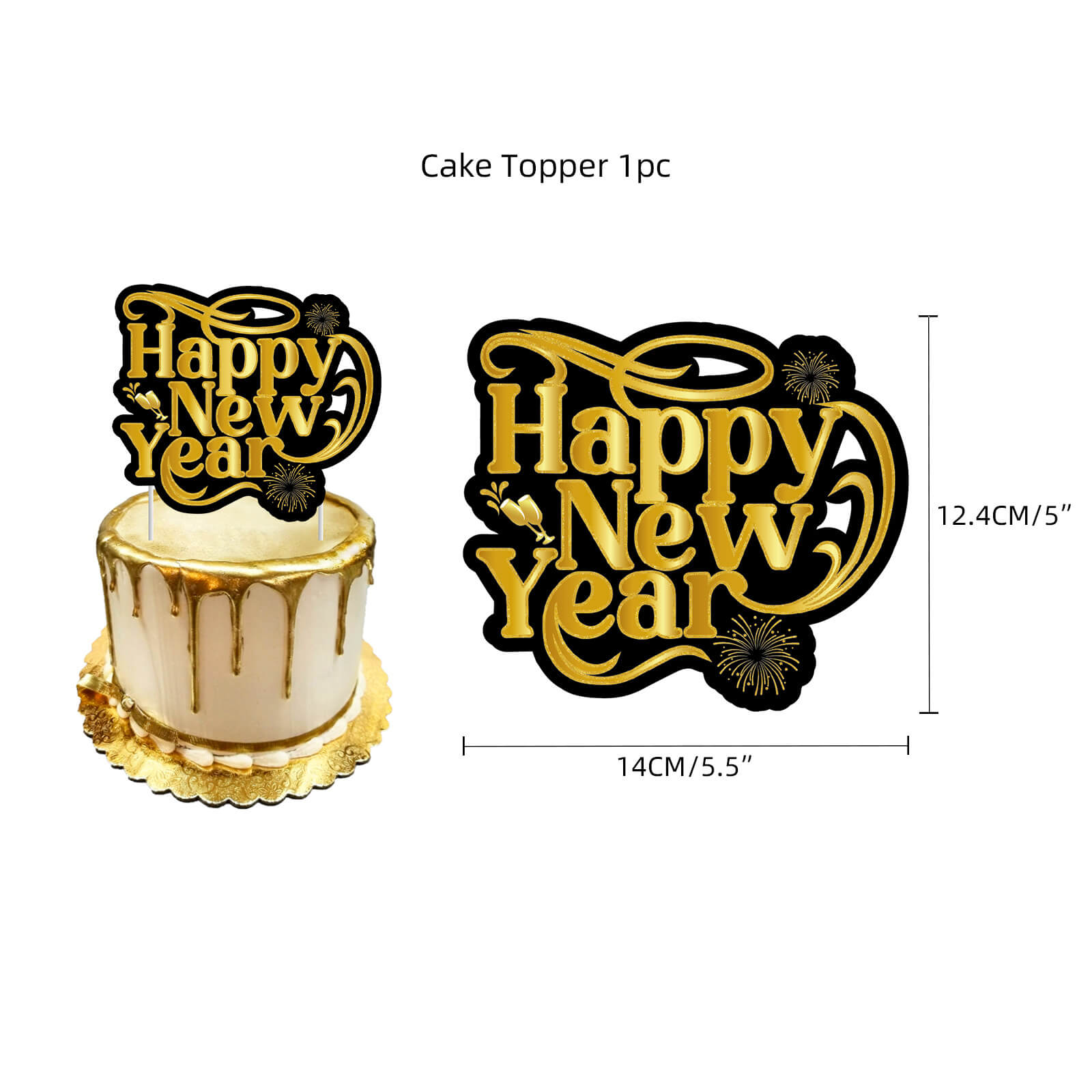 Happy New Year Cake Topper