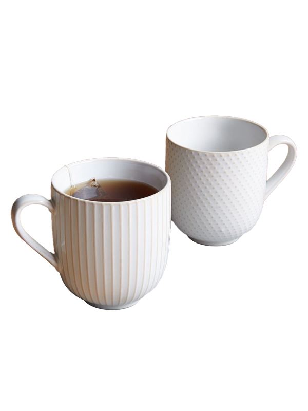 Textured stoneware mug sets