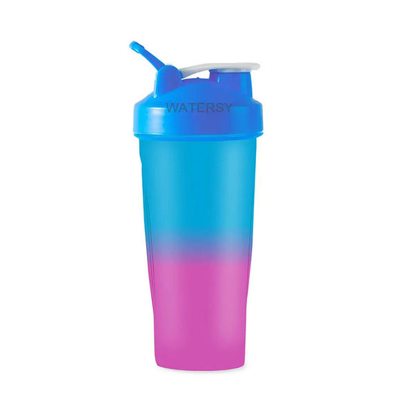 Custom gradient colorful shaker bottles for gym and hiking and sports